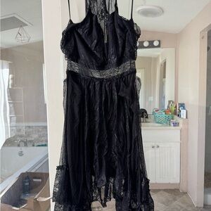 Widow Black Lace Dress